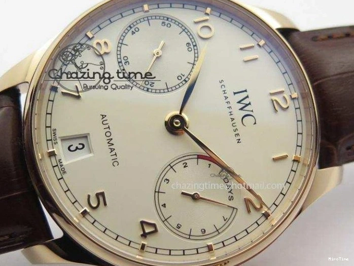 MIROTIME 0128 Fashionable Portuguese Real PR RG IW500701 ZF 1:1 Best Edition On Brown Leather Strap A52010 V 7302